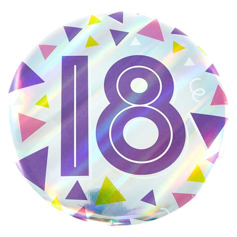 Buy Giant 18th Birthday Badge Pink For Gbp 099 Card Factory Uk
