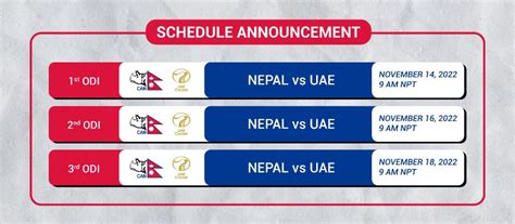 Can In Association With Ecb Announces ‘uae V Nepal Odi Series 2022