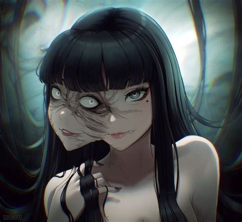 Artstation Tomie Gothic Anime Girl Dark Anime Girl Digital Art Girl