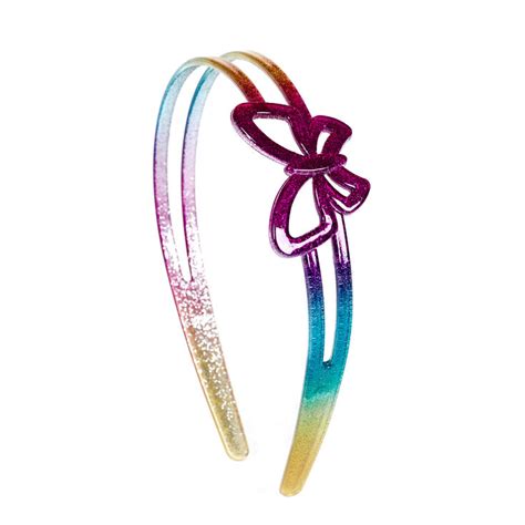 Claires Club Rainbow Glitter Butterfly Headband Claires
