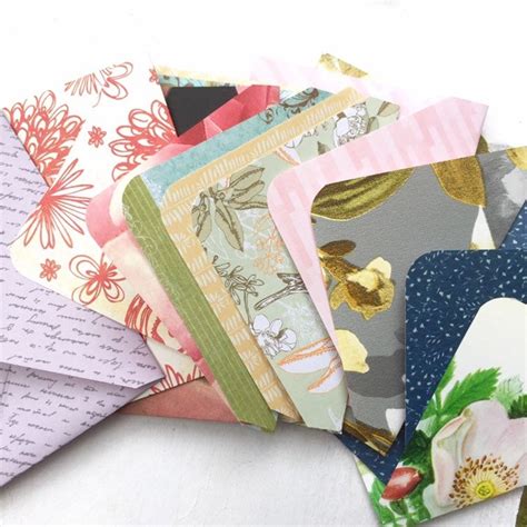 Mini Handmade Envelopes Assorted Designs Pockets For Etsy
