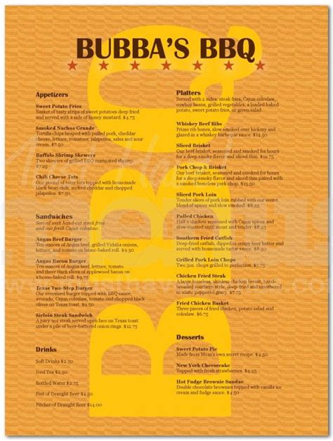 Barbeque Restaurant Menu | Page 1 | Barbeque restaurants, Menu