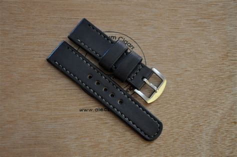 Centaurstraps Handmade Leather Watch Straps Black Handmade Leather