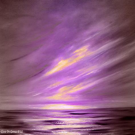 Purple Sunset Painting By Gina De Gorna