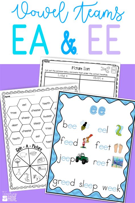 Ee And Ea Vowel Digraphs Activities And Posters Spelling Patterns