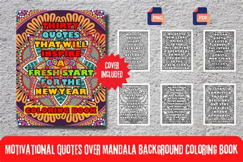 Motivational Quote Mandala Coloring Book Graphic By Teewyld · Creative