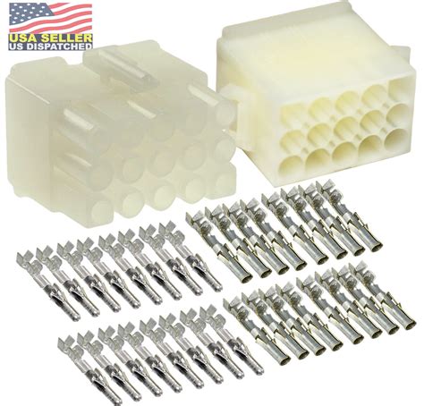 15 Pin Molex Connector 1 Match Set W14 20 Awg 093 Pins W
