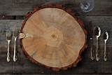 Pictures of Wood Slice Charger Plates