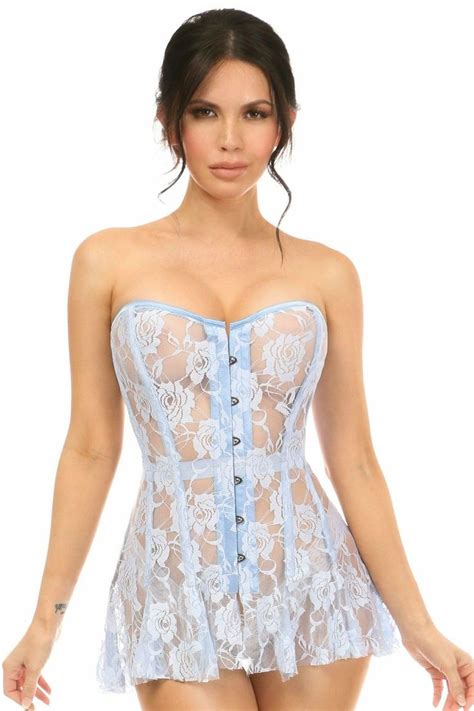 lavish lt blue sheer lace corset dress corset dresses daisy corsets blue s sexyshoes sheer