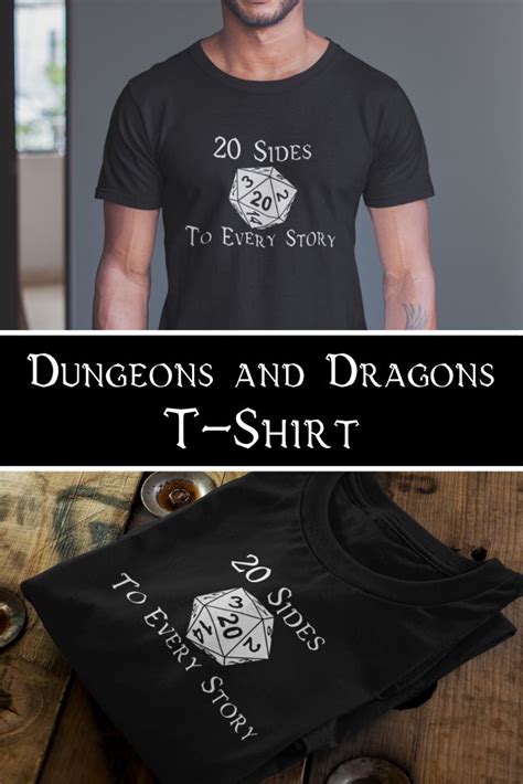 Dungeon And Dragon Shirt Dnd Tshirt 20 Sides To Every Story Etsy