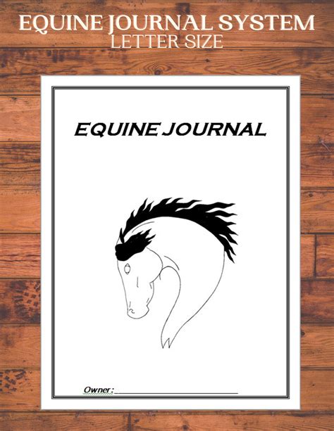 Equine Journal System Letter Size Horse Record Keeping Etsy