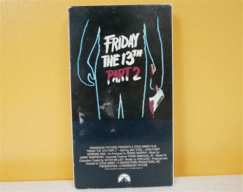 Friday The 13th Part 2 Vhs Tape Etsy