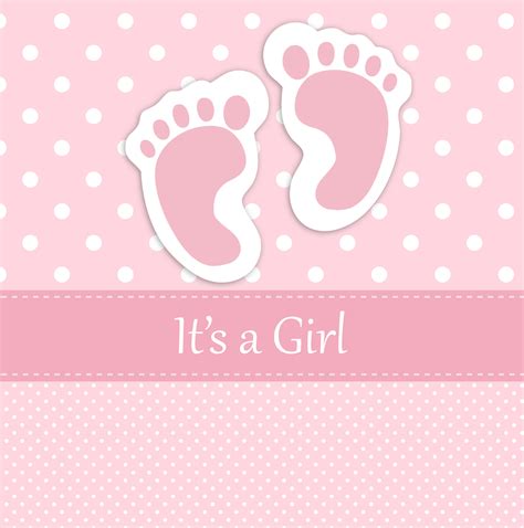 Baby Girl Footprints Card Free Stock Photo Public Domain Pictures