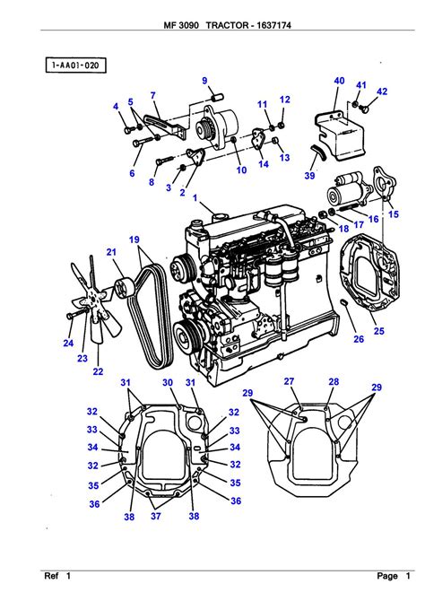 Massey Ferguson Mf 3090 Tractor Service Parts Catalogue Manual Part