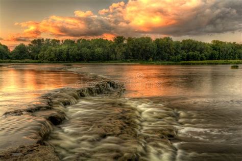River Rapids Sunset Stock Image Image Of Midwest Maumee 32971465
