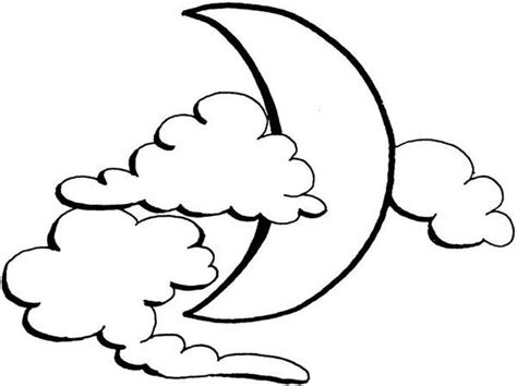 Coloringanddrawings.com provides you with the opportunity to color or print your moon and stars drawing online for free. Moon Covered By Clouds Coloring Page : Coloring Sky