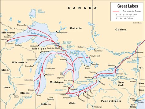 Great Lakes Commercial Routes Kids Encyclopedia Childrens