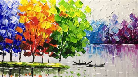 2102 Creating A Landscape With A Palette Knife Abstract Tree