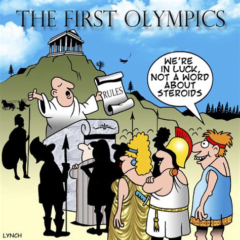 The First Olympics By Toons Sports Cartoon TOONPOOL