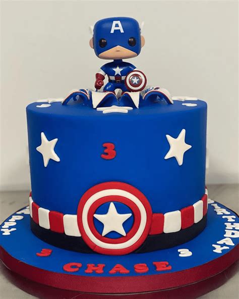 Captain America Birthday Cake Ideas Images Pictures