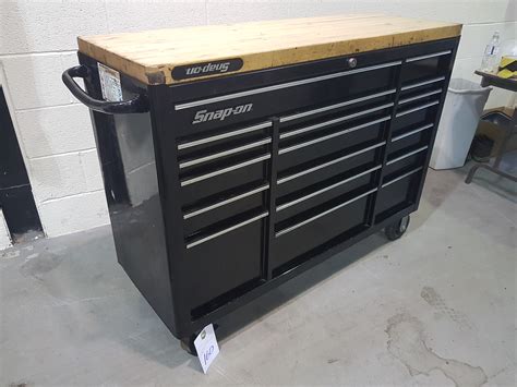 Snap On Drawer Roll Cab Tool Box With Optional Hard Wood Top Appraisal Used Model Serial N