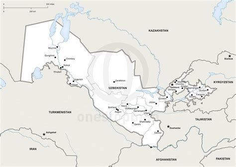 Vector Map Of Uzbekistan Political One Stop Map