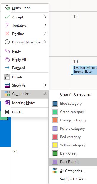 Outlook Calendar Category Colors What Happened To The Bold Color