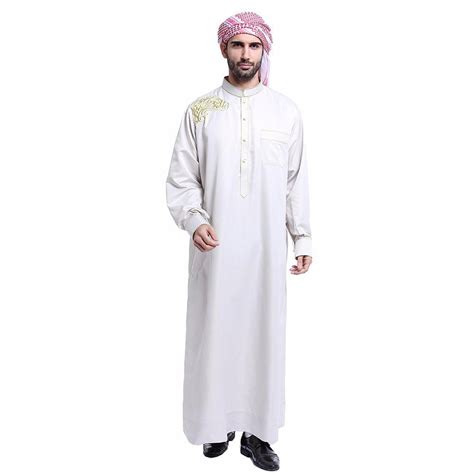 Missky Arab Muslim Clothing For Men Arab Male People Dress Thobe Arabic