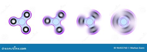 Fidget Spinner Spin Roller Vector Illustration Blue CartoonDealer Com