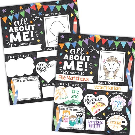 All About Me Poster Ideas