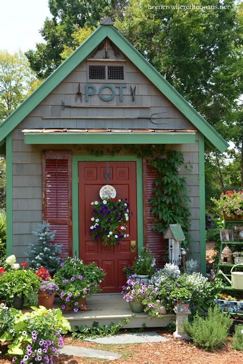 Dressing Up The Potting Shed With Vintage Garden Tools Backyard Sheds