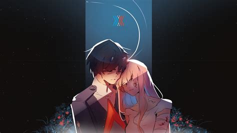 Perfect screen background display for desktop, iphone, pc, laptop, computer, android phone, smartphone, imac, macbook, tablet, mobile device. Download Hiro and zero two, love, anime, couple, hug, art ...