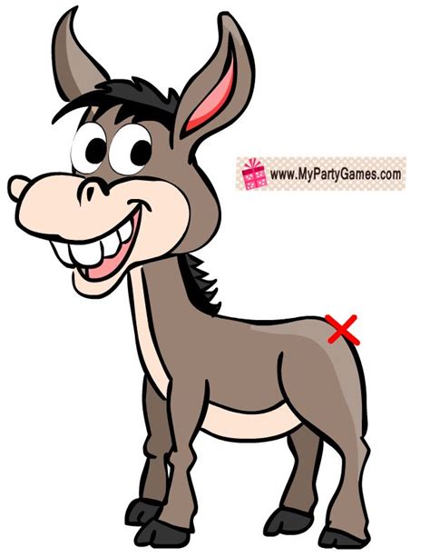 Pin The Tail On Donkey Game Free Printable Kids Party Games Free