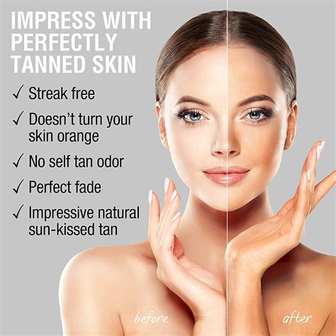 Face Tanner Self Tan Serum Whyaluronic Acid And Organic Rosehip Oil Self Tanners Best