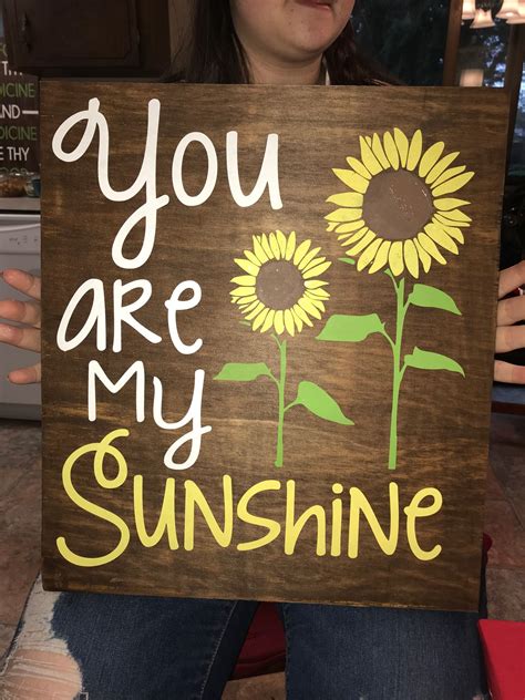 Wood Sign Quote Custom Cute Home Decor Simple My Sunshine Wood Signs
