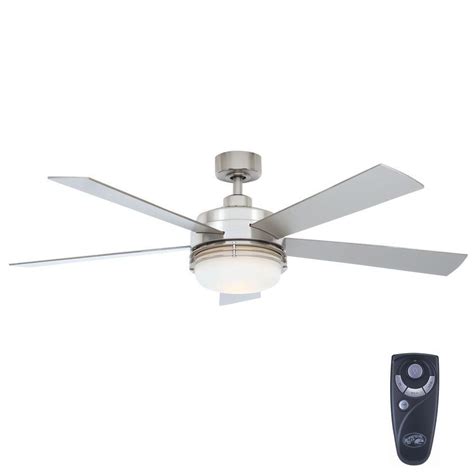 Add an instant upgrade to your home's look and improve air circulation by the home depot offers pro referral ceiling fan installation and ceiling fan repair services if you're unsure. Hampton Bay Sussex II 52 in. Indoor Brushed Nickel Ceiling ...
