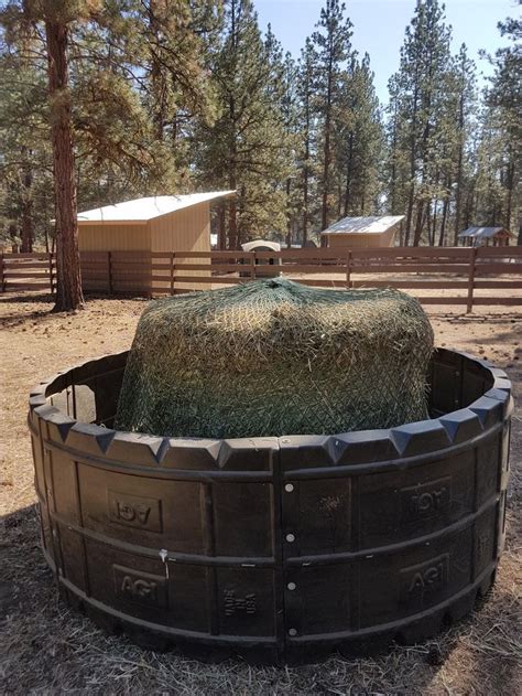 Customizable Hay Rings And Round Bale Feeders For Horses And Fence