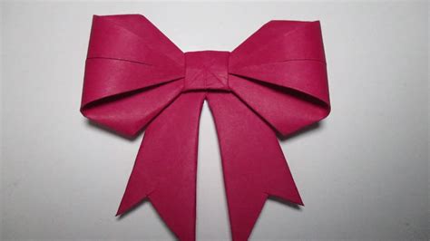 Paper Bow How To Make Paper Bow Easy Youtube