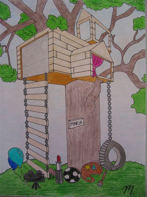 10 Best For Simple Perspective Simple Tree House Drawing Heart And