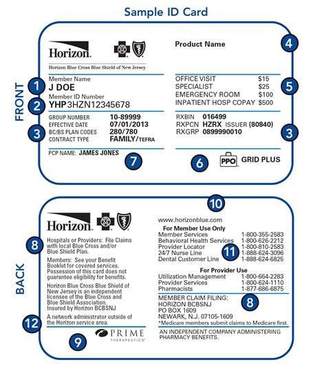 Identification - Horizon Blue Cross Blue Shield of New Jersey