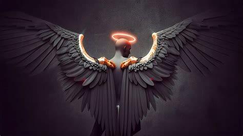Dark Devil Horns Angel Wings