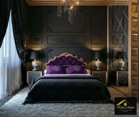 dark royal themed bedroom purple is the colour of royalty and if coordinated with black it