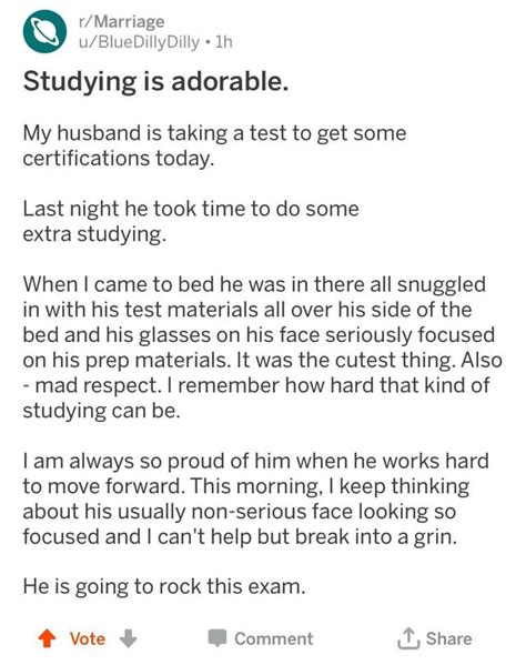Proud Wife Catches Wholesome Husband Studying Rwholesomememes