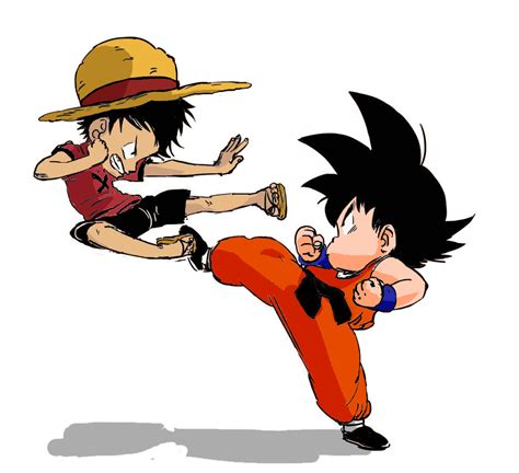 Goku And Luffy Anime Debate Fan Art 35961864 Fanpop Anime