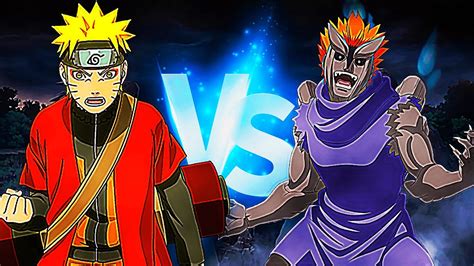 Naruto Sage Mode Vs Jugo State Two Curse Mark In Quarter Finals Of BR Space Time Naruto