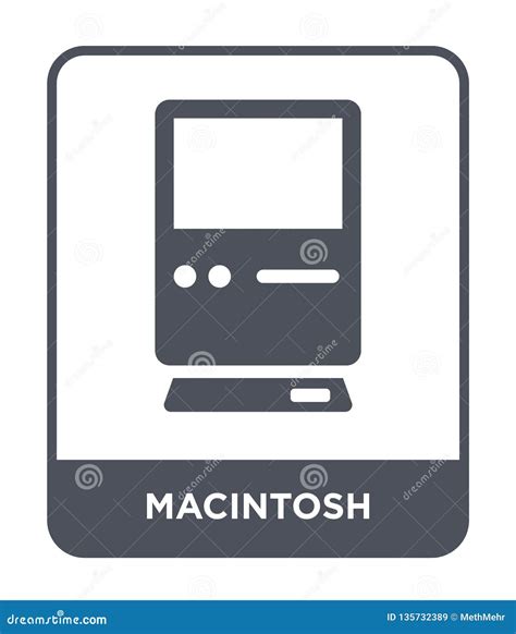 Macintosh Icon In Trendy Design Style Macintosh Icon Isolated On White