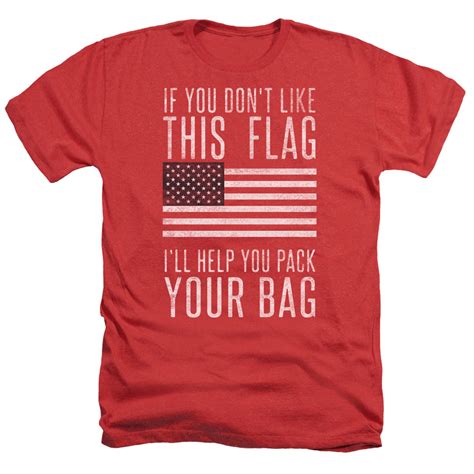 american flag shirt pack your bag heather red t shirt american patriotic flag pack your bag shirts