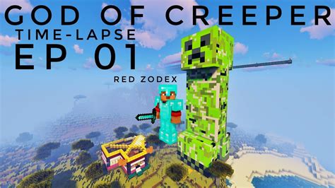 Creating A Biggest Creeper Of All Time Time Lapse Minecraft Ep 01 Red Zodex Youtube