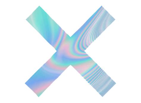 X Xsticker Holo Holographic Hologram Glitch Vaporwave