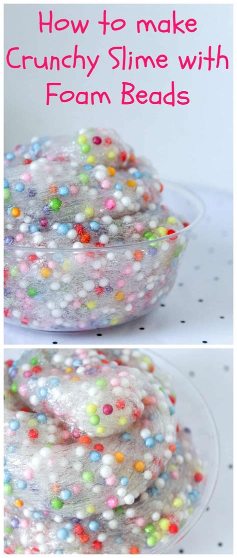 How To Make Crunchy Slime With Foam Beads